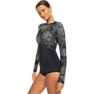 2024 Roxy Mujer Pro Traje De Surf Wave Onesie ERJWR03776 - Anthracite The Palms Wetsuit